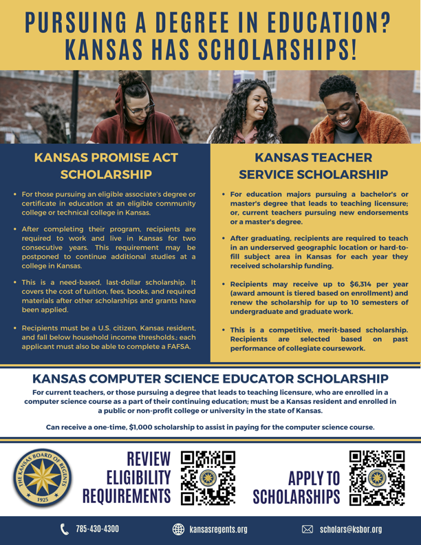 Kansas Promise Act and Kansas Teacher Service Scholarship