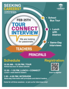 Lawrence Public Schools Tour-Connect-Interview Event Flyer